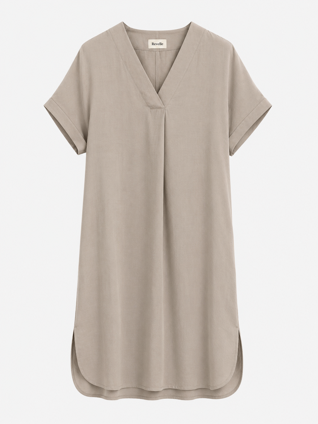 Robe midi fluide à col V