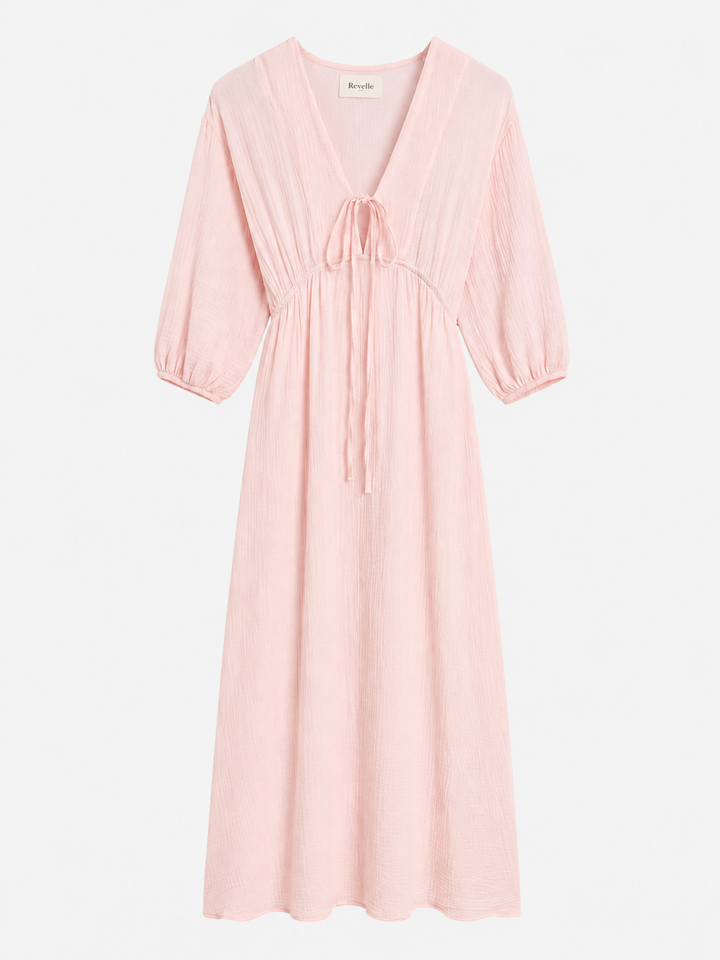 Robe longue fluide à encolure V