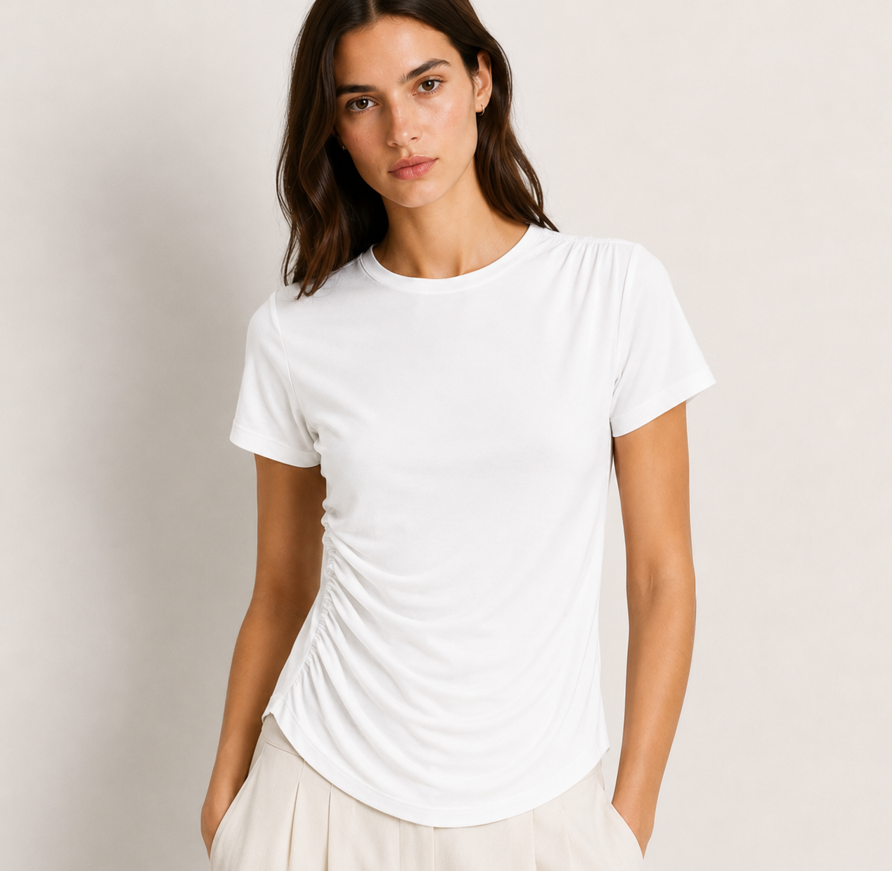 Pull drapé