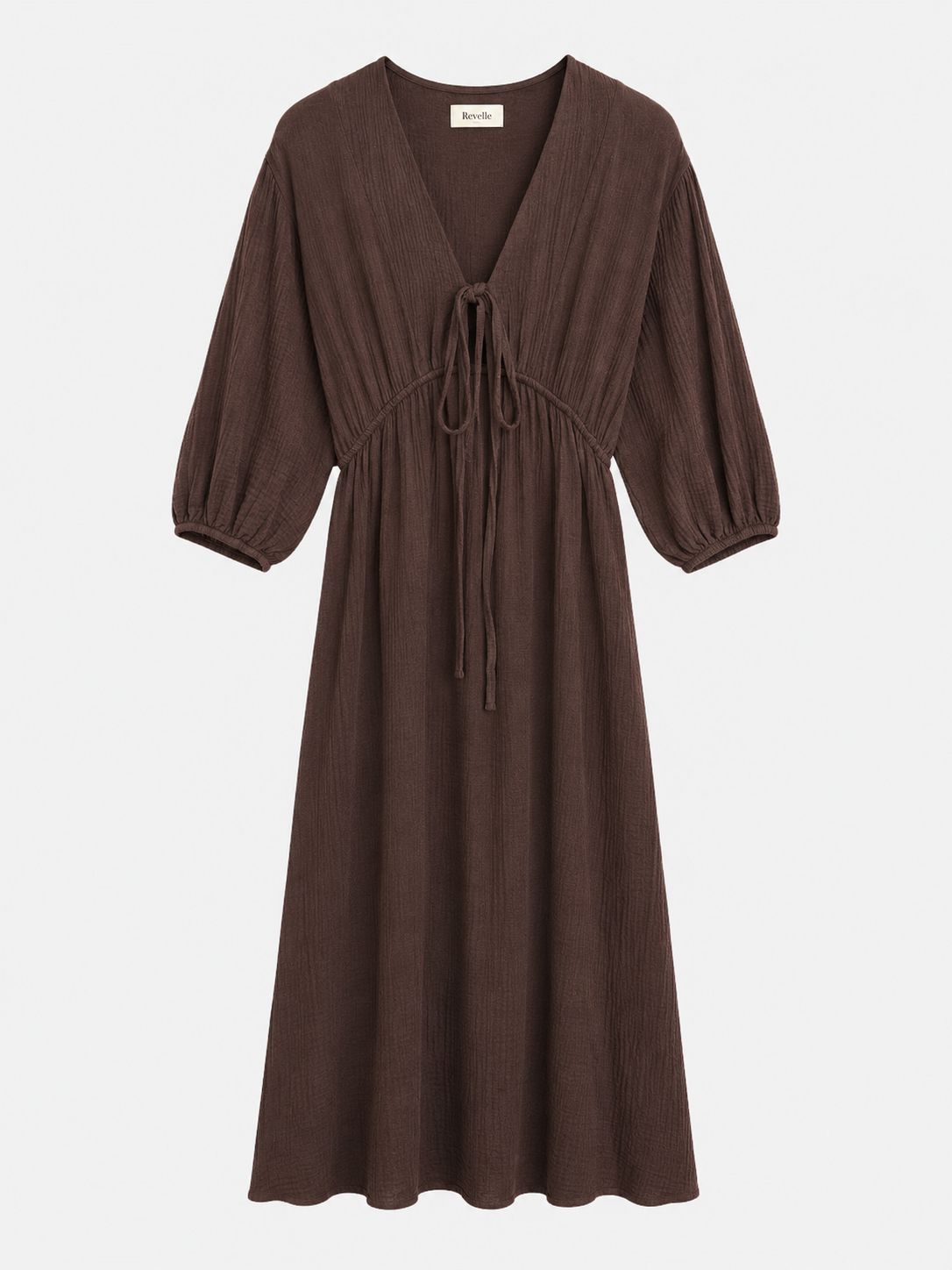 Robe longue fluide à encolure V