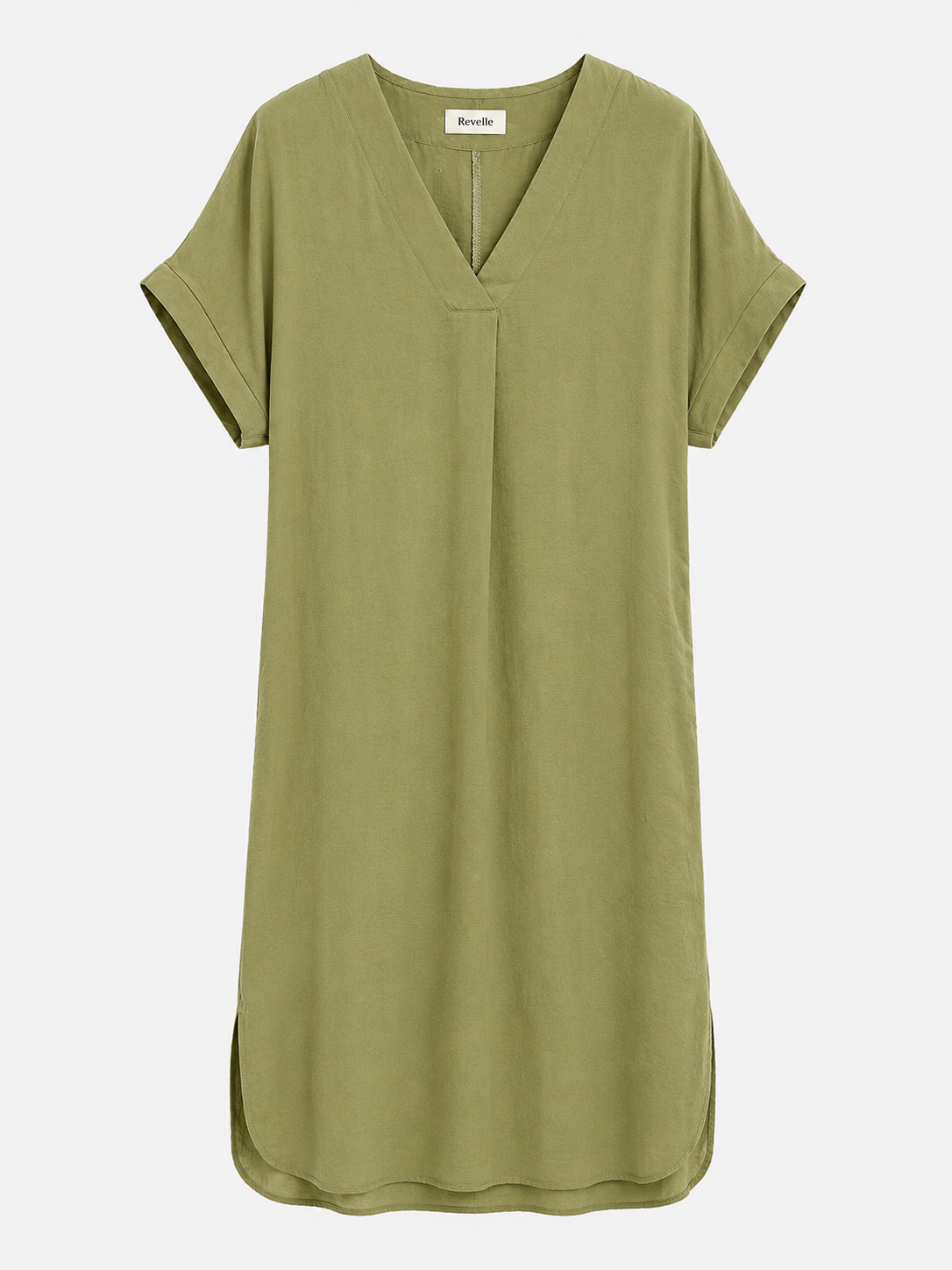 Robe midi fluide à col V