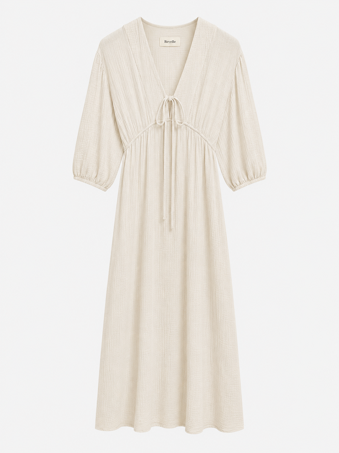 Robe longue fluide à encolure V